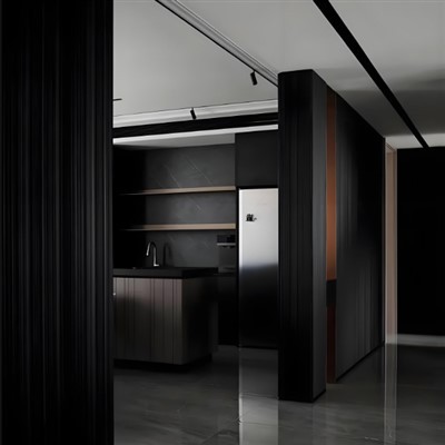 Okładzina ścienna PCV w kolorze czarnym